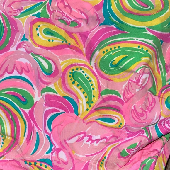 Lilly Pulitzer Hannah Ruffle Bikini set in All Nighter Flamingo Print - Picture 2 of 14